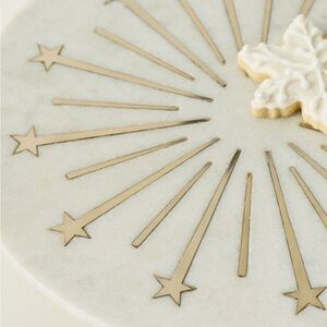 New York City Ballet Nutcracker x Anthropologie Marble and Silver Cake Stand